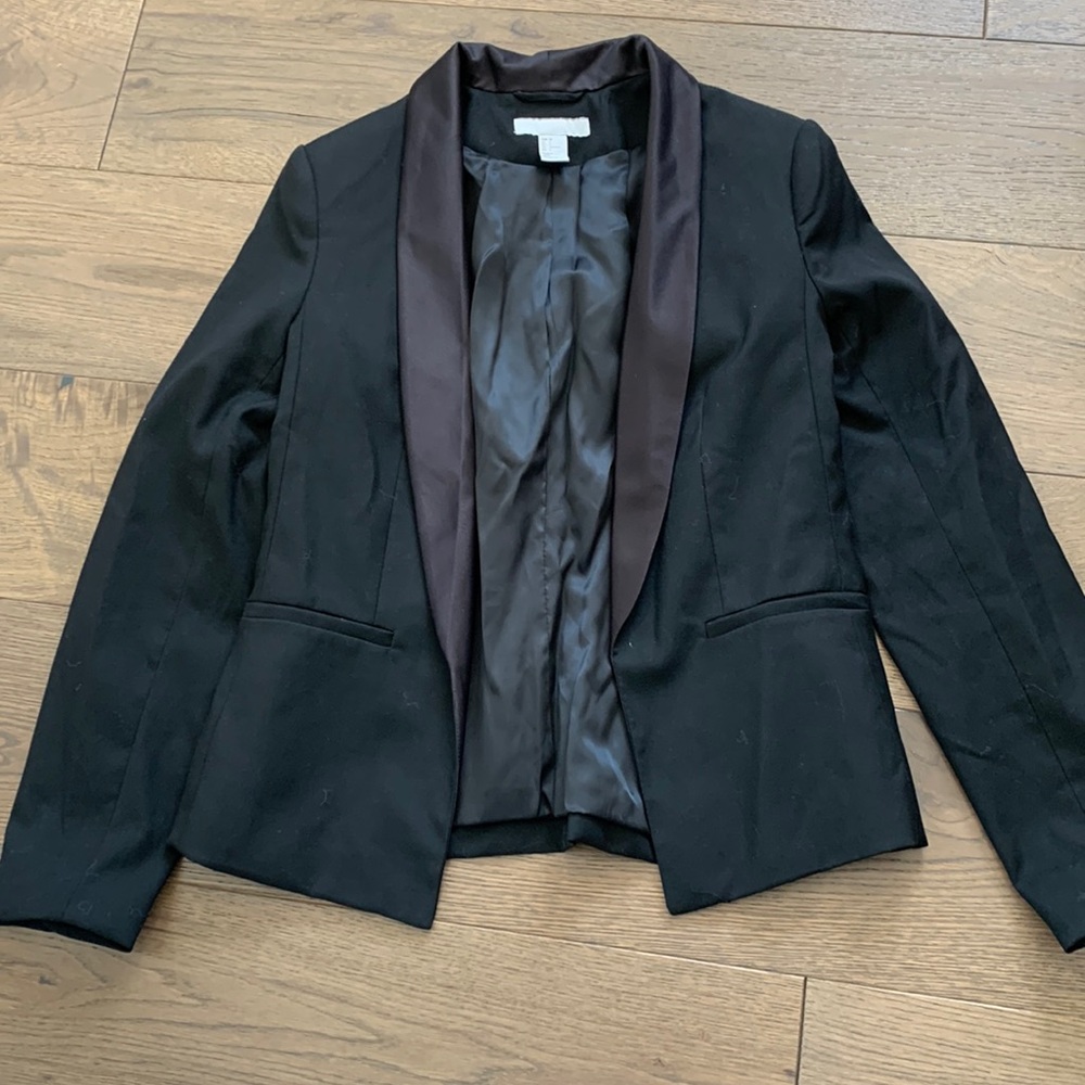 Black blazer with silk trim
